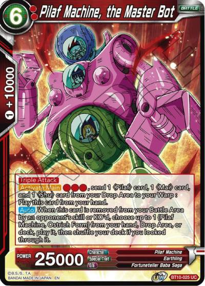 Pilaf Machine the Master Bot BT10-025 Rise of the Unison Warrior Dragonball Super card