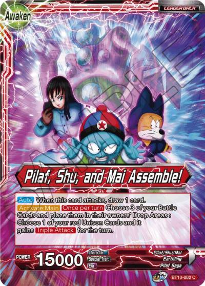 Pilaf Pilaf Shu and Mai Assemble Foil BT10-002 Rise of the Unison Warrior Dragonball Super card