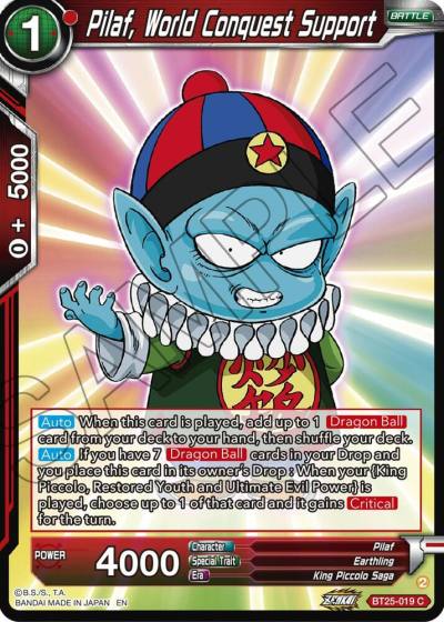 Pilaf World Conquest Support BT25-019 Legend of the Dragon Balls Dragonball Super card