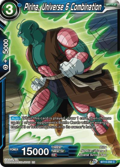 Pirina Universe 6 Combination BT15-056 Saiyan Showdown Dragonball Super card