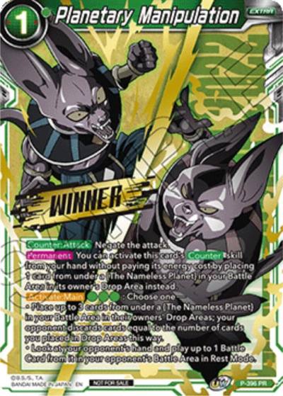 Planetary Manipulation Winner Stamped Championship Pack 2022 Vol1 P-396 Promotion Cards Dragonball Super card