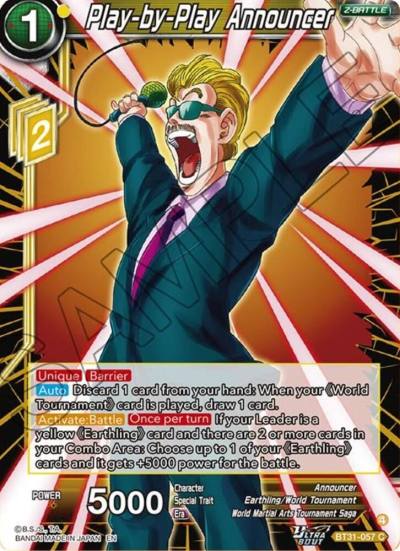 Play by Play Announcer BT31-057 Impact Beyond Dimensions Dragonball Super card