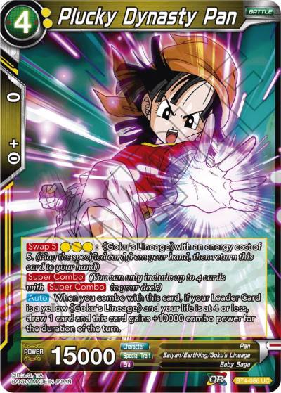 Plucky Dynasty Pan BT4-086 Colossal Warfare Dragonball Super card