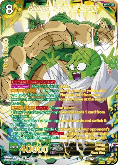 Porunga Dragon of Dreams Collector Booster Gold BT24-140 Beyond Generations Dragonball Super card