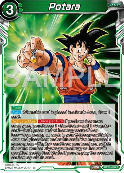 Potara BT26-088 Ultimate Advent Dragonball Super card
