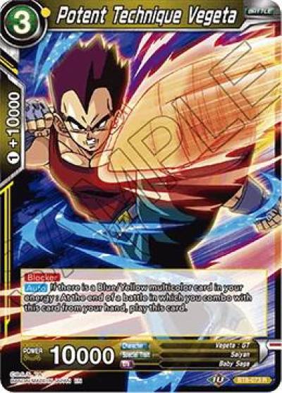 Potent Technique Vegeta BT8-073 Malicious Machinations Dragonball Super card