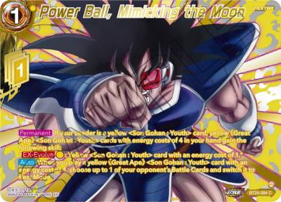 Power Ball Mimicking the Moon Collector Booster Gold BT24-084 Beyond Generations Dragonball Super card