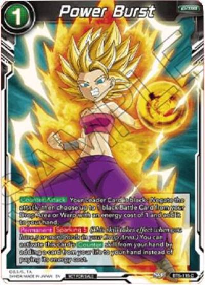 Power Burst BT5-115 Tournament Promotion Cards Dragonball Super card