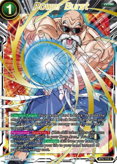 Power Burst Gold Stamped BT5-115 Mythic Booster Dragonball Super card