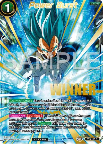 Power Burst Masters Cup 2024 Winner Gold Stamped BT5-115 Promotion Cards Dragonball Super card