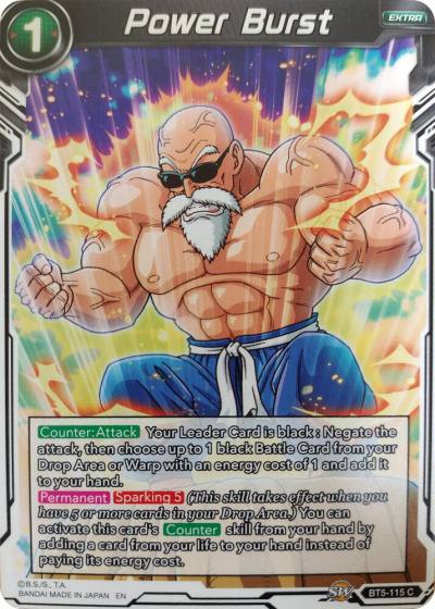 Power Burst Reprint BT5-115 Critical Blow Dragonball Super card