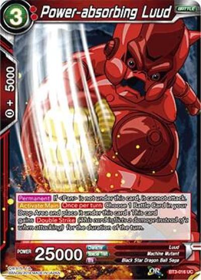 Power absorbing Luud BT3-016 Cross Worlds Dragonball Super card