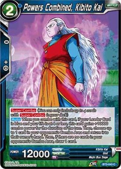 Powers Combined Kibito Kai BT3-043 Cross Worlds Dragonball Super card
