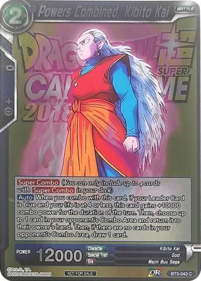 Powers Combined Kibito Kai Metallic Foil Event Pack 2018 BT3-043 Promotion Cards Dragonball Super card