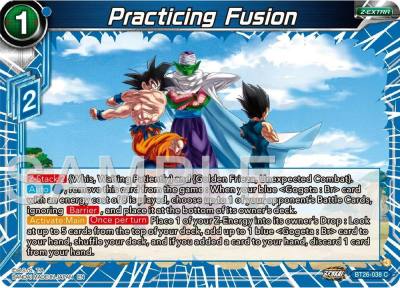 Practicing Fusion BT26-038 Ultimate Advent Dragonball Super card