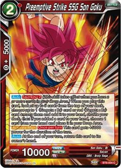 Preemptive Strike SSG Son Goku BT6-004 Destroyer Kings Dragonball Super card