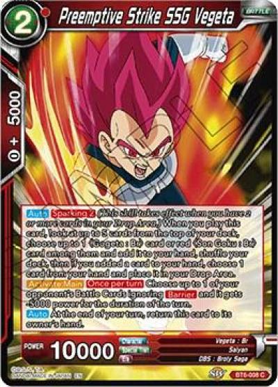 Preemptive Strike SSG Vegeta BT6-008 Destroyer Kings Dragonball Super card