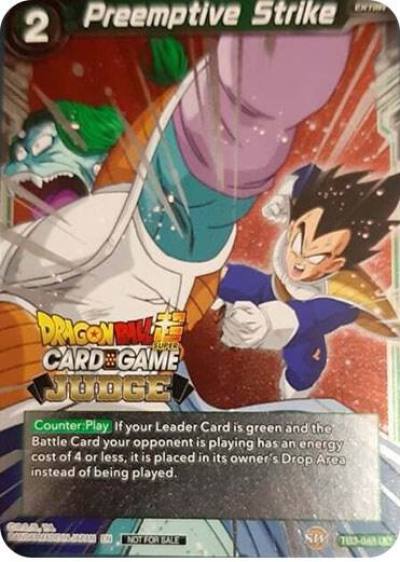 Preemptive Strike TB3-048 Judge Promotion Cards Dragonball Super card