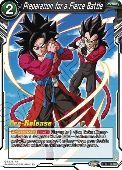 Preparation for a Fierce Battle BT24-123 Beyond Generations Pre-Release Cards Dragonball Super card