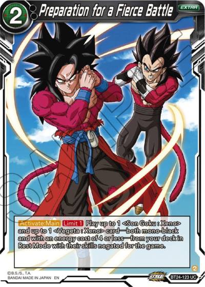 Preparation for a Fierce Battle BT24-123 Beyond Generations Dragonball Super card