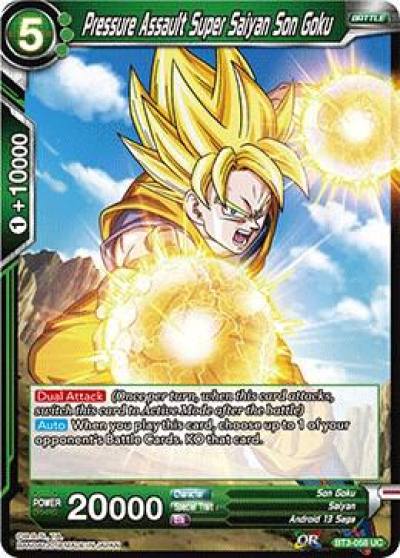 Pressure Assault Super Saiyan Son Goku BT3-058 Cross Worlds Dragonball Super card