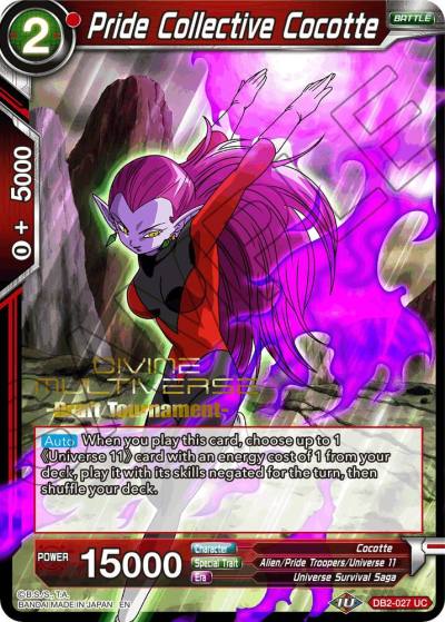 Pride Collective Cocotte Divine Multiverse Draft Tournament DB2-027 Tournament Promotion Cards Dragonball Super card