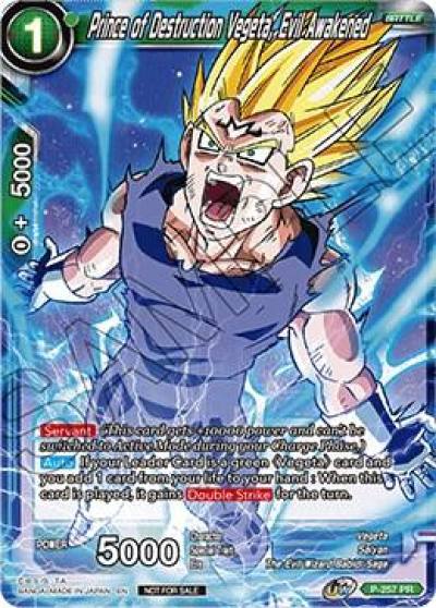 Prince of Destruction Vegeta Evil Awakened P-257 Promotion Cards Dragonball Super card