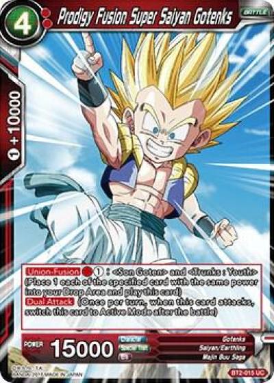 Prodigy Fusion Super Saiyan Gotenks BT2-015 Union Force Dragonball Super card