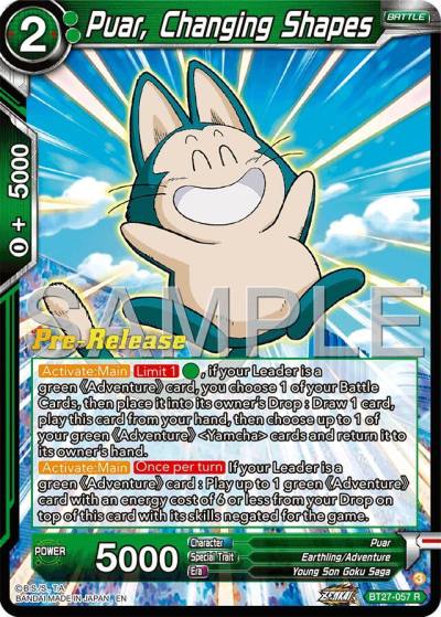 Puar Changing Shapes BT27-057 History of Z Pre-Release Cards Dragonball Super card