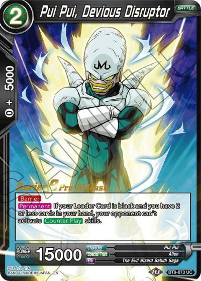 Pui Pui Devious Disruptor BT9-073 Universal Onslaught Pre-Release Cards Dragonball Super card