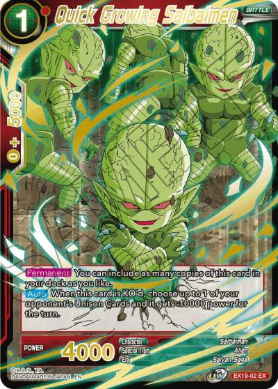 Quick Growing Saibaimen EX19-02 Special Anniversary Set 2021 Dragonball Super card