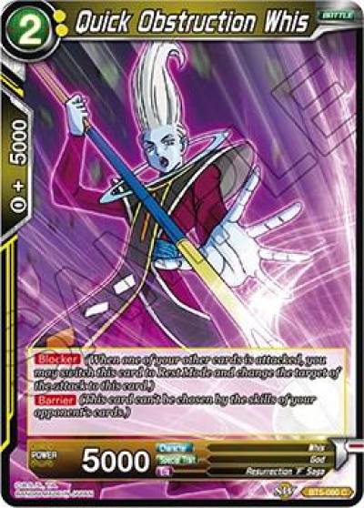 Quick Obstruction Whis Foil BT5-090 Miraculous Revival Dragonball Super card