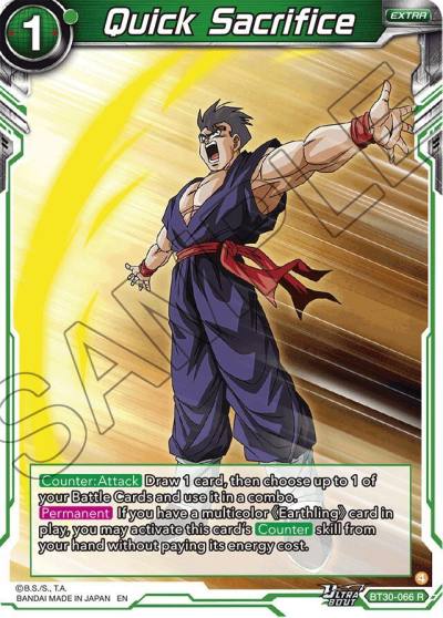 Quick Sacrifice BT30-066 Three Glorious Fighters Dragonball Super card