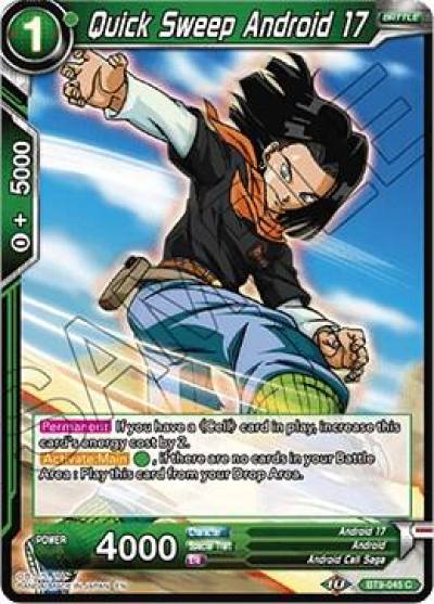 Quick Sweep Android 17 BT9-045 Universal Onslaught Dragonball Super card