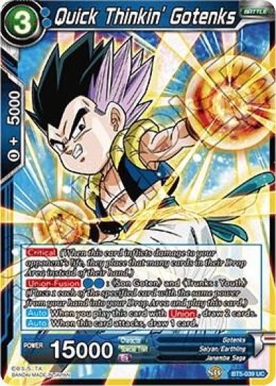 Quick Thinkin Gotenks Foil BT5-039 Miraculous Revival Dragonball Super card