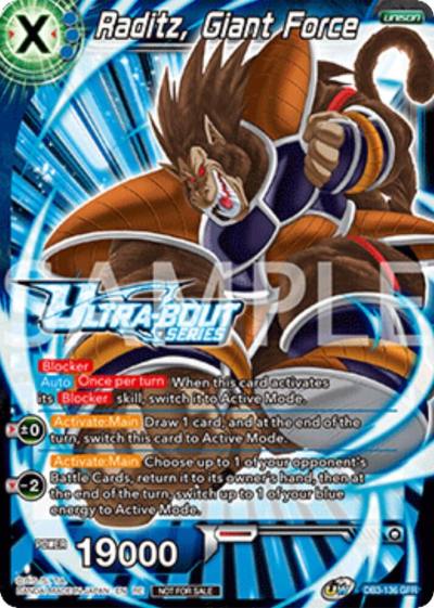 Raditz Giant Force Event Pack 17 DB3-136 Promotion Cards Dragonball Super card