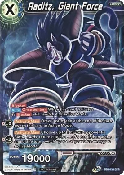 Raditz Giant Force Tournament Pack Vol 8 DB3-136 Tournament Promotion Cards Dragonball Super card