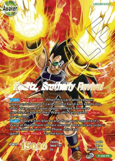 Raditz Raditz Brotherly Revival Gold Stamped P-338 Promotion Cards Dragonball Super card