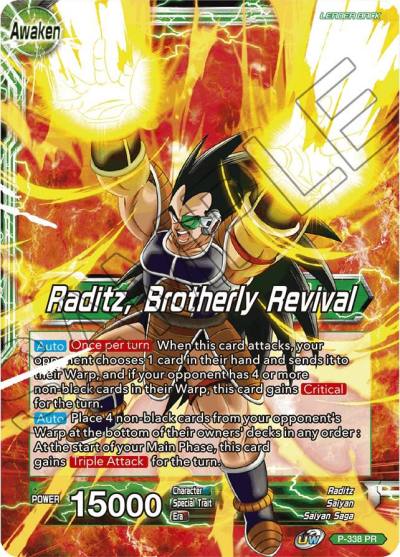Raditz Raditz Brotherly Revival P-338 Promotion Cards Dragonball Super card