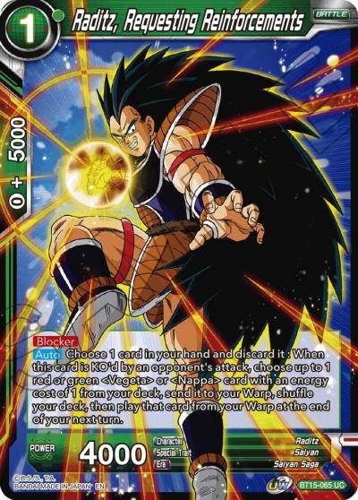 Raditz Requesting Reinforcements BT15-065 Saiyan Showdown Dragonball Super card
