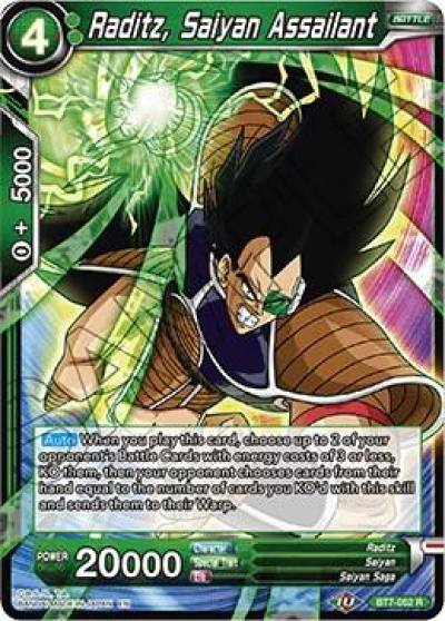 Raditz Saiyan Assailant BT7-052 Assault of the Saiyans Dragonball Super card