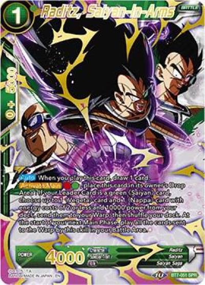 Raditz Saiyan In Arms SPR BT7-051 Assault of the Saiyans Dragonball Super card
