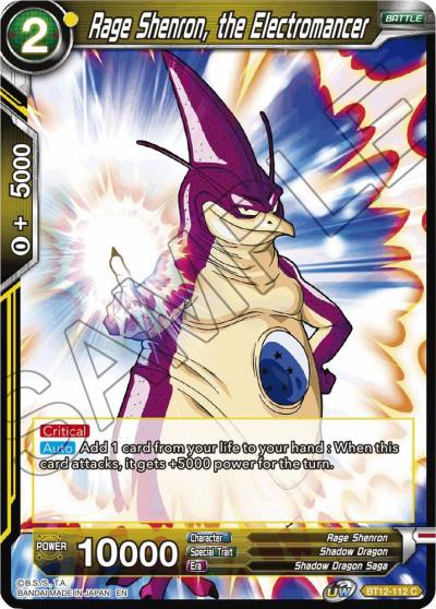 Rage Shenron the Electromancer BT12-112 Vicious Rejuvenation Dragonball Super card