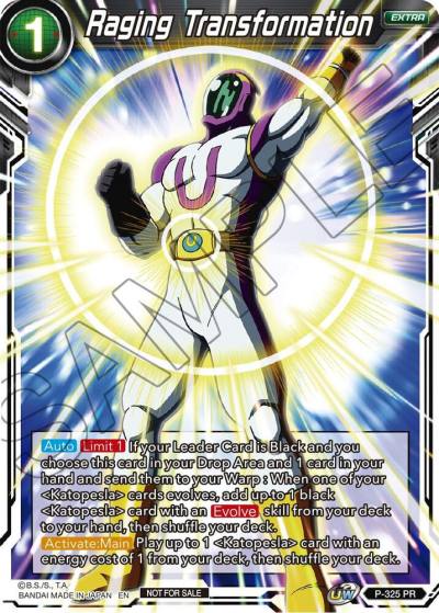 Raging Transformation P-325 Tournament Promotion Cards Dragonball Super card