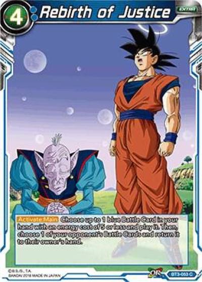 Rebirth of Justice Foil BT3-053 Cross Worlds Dragonball Super card
