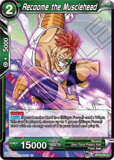 Recoome the Musclehead Foil BT10-078 Rise of the Unison Warrior Dragonball Super card