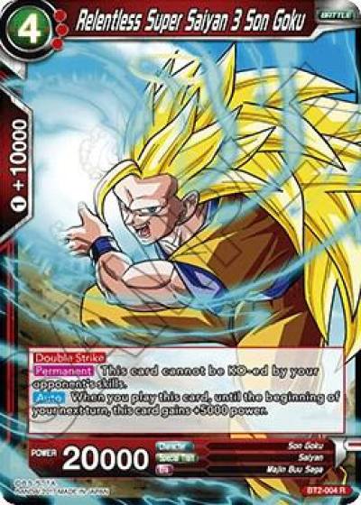 Relentless Super Saiyan 3 Son Goku Demo Deck Non Foil BT2-004 Union Force Dragonball Super card