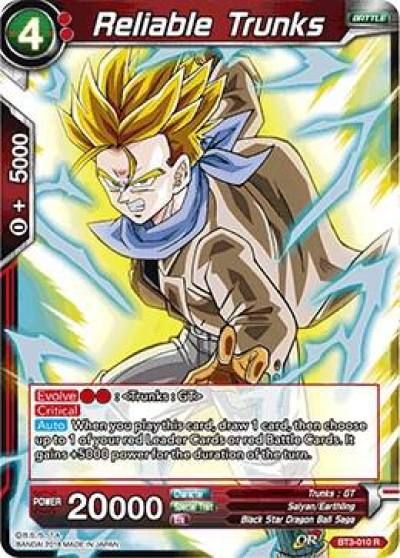Reliable Trunks BT3-010 Cross Worlds Dragonball Super card