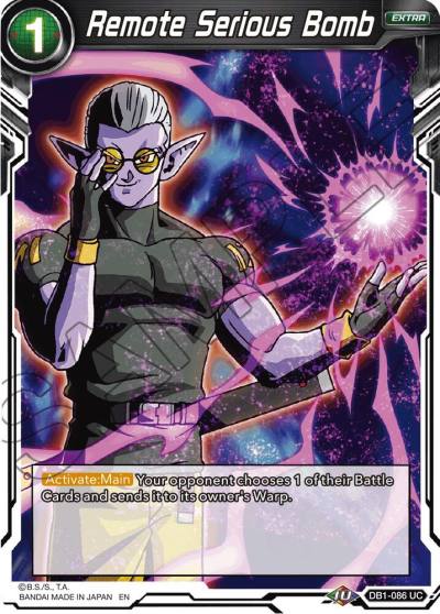 Remote Serious Bomb Reprint DB1-086 Battle Evolution Booster Dragonball Super card