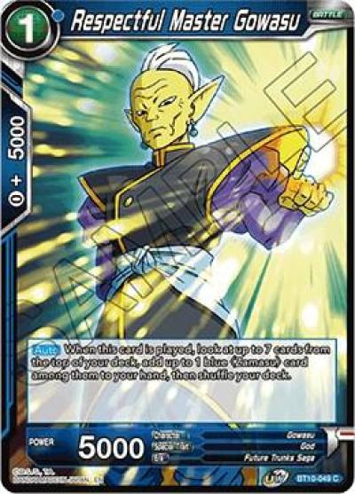 Respectful Master Gowasu BT10-049 Rise of the Unison Warrior Dragonball Super card